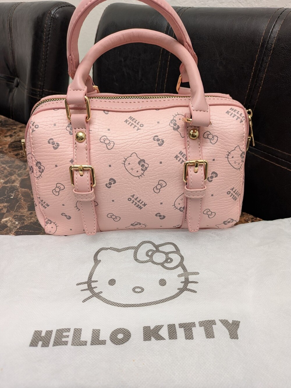 Hello Kitty Pink Mini Satchel with Gold Hardware
